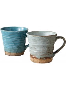 Mugs bleu-Haiyu mug pair